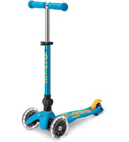 Mini Scooter Deluxe Foldable 3 Tekerlekli Scooter LED Ocean Blue