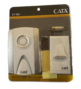 Cata CT-102 Kablosuz Kapı Zili (Gri Kenarlı)