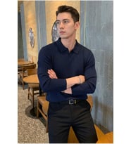 Erkek Polo Yaka Fitilli Triko Kazak