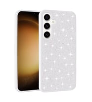 Samsung Galaxy A55 Uyumlu Kılıf Parlak Taşlı Tasarım Zore Pırlanta Kapak (Beyaz)