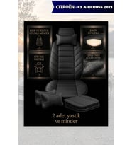 citron c5 aircross 2021 Koltuk ve Kılıf uyumlu Yastık Lüks Siyah Minder 2 Minder 2 Yastık