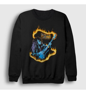 Presmono Unisex Siyah Fire Gitarist Hediye Yngwie Malmsteen Sweatshirt 527138tt