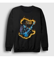 Presmono Unisex Siyah Fire Gitarist Hediye Yngwie Malmsteen Sweatshirt 527138tt