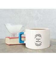 BK Gift Kişiye Özel İsimli Mavi Kulplu Çay & Kahve Fincanı-19, Arkadaşa Hediye, Sevgiliye Hediye