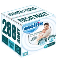 Molfix Premium Bebek Bezi Beden:1 (2-5KG) Yeni Doğan 288 Adet Avantaj Ultra Fırsat Pk