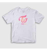 Presmono Unisex Çocuk Beyaz Logo V3 K-Pop Twice T-Shirt 281247tt (Beyaz)