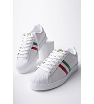Amed Spor DİDAS Erkek Ortopedik Günlük Bağcıklı Sneaker Spor Ayakkabı (Beyaz)