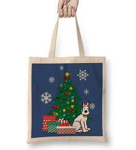 Snowy Around The Christmas Tree TinTin Bez Çanta Uzun Saplı