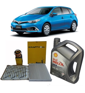 2013-2018 TOYOTA AURİS BENZİNLİ 1.33 VE 1.6 MOTORLAR İÇİN YAĞ BAKIM SETİ SHELL 5W 30 PERİYODİK BAKIM