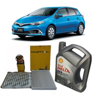 2013-2018 TOYOTA AURİS BENZİNLİ 1.33 VE 1.6 MOTORLAR İÇİN YAĞ BAKIM SETİ SHELL 5W 30 PERİYODİK BAKIM