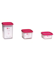 Moon star Modüler Hava Sızdırmaz 3,Lü Saklama Kabı-1,25+0,65+0,40 Litre-MS-09+MS-02+MS-01