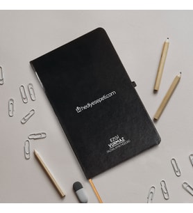 İsim ve Kurumsal Logo Unvan Yazılı Baskılı Siyah Defter