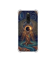 PrintiFy Xiaomi Redmi 8 ile Uyumlu Simya Serisi Kozmik Denge Tasarımlı Uv Baskılı Köşe Korumalı Antişok Kılıf