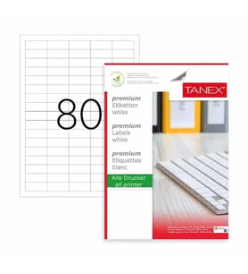Tanex Laser Etiket Kod 2180 X 37mm x 14.25mm