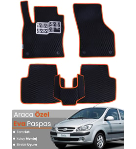 HYUNDAİ GETZ (2002-2011) Uyumlu EVA Paspas Tam Set–Araca Özel,Kolay Montaj,Su Geçirmez