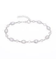 Damla Model 3-5 MM Zirkon Taşlı 925 Ayar Gümüş Kadın Bileklik