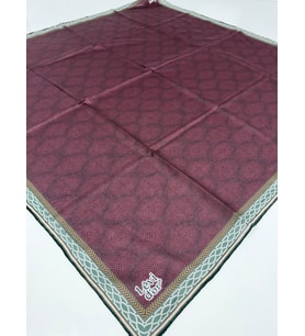 Lotus Desen Eşarp - 06107 (Bordo)