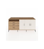 Kronos Konsol 3 Raflı 2 Çekmeceli 3 Kapaklı 220x59x99 Çam-Aytaşı/Çam