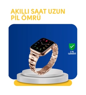Mey İthalat® Türkçe Destekli Akıllı Saat Suya Dayanıklı Çok Fonksiyonlu