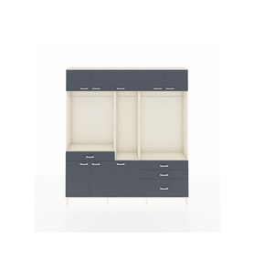 Arges Gardrop 8 Raflı 4 Çekmeceli 3 Askılı 220x30x243 Aytaşı-Antrasit