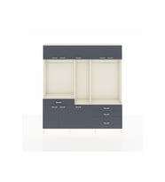 Arges Gardrop 8 Raflı 4 Çekmeceli 3 Askılı 220x30x243 Aytaşı-Antrasit
