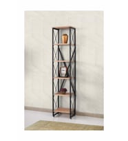 Modern Tarz Ahşap Metal 5 Raflı Kitaplık 40x30x180 40lik3272