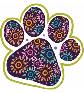 Sticker Usta Desenli Pati Kedi Köpek Patisi Araba Oto Motosiklet Sticker 00154 Renkli 10x9 Cm