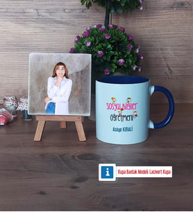 Sosyal Bilgiler Öğretmeni Fotoğraflı Dekoratif Taş, Kupa Bardak Beyaz Hediye (Model 3)