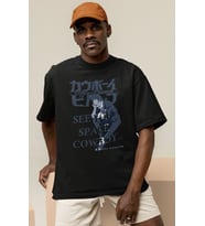 Cowboy Bebop Space Cowboy Baskılı Unisex Oversize Anime Dizi Tasarım Tişört