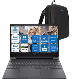Hp Victus 15-WFA2036NT Intel Core I7 13620H 48GB 256GB SSD 8gb RTX5050 Windows 11 Pro 15.6" Fullhd 144Hz 300NITS IPS Taşınabilir Bilgisayar C52QWEAP21 + Zetta Çanta