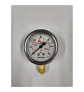 ÇAP 63 ALTTAN 60 BAR GLİSERİNLİ MANOMETRE - PAKKENS