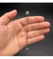 5 Ml Cam Deney Tüpü 10 Cm  , Gri Kauçuk Tıpalı 5 Cc Cam Tüp x 10 Adet (Şeffaf)