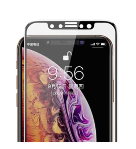 Apple iPhone X Zore Kor Hayalet Cam Ekran Koruyucu (Siyah)
