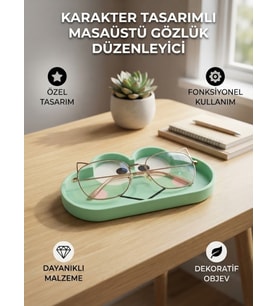 Karakter Figür Tasarımlı Gözlük Tutucu ve Çok Amaçlı Organizer