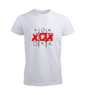 XOX Tasarımlı Tişört (Düz Beyaz)