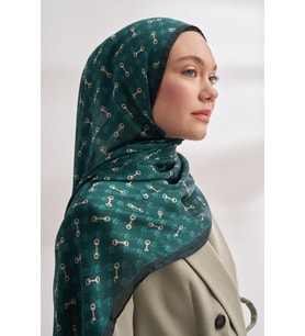 ZÜMRÜT Armanda AA Monogram Desen Vual Şal