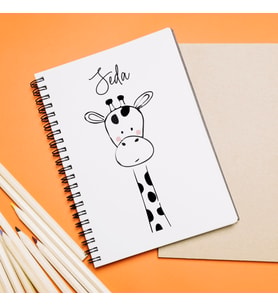 Zürafa Tasarımlı Defter Kişiye Özel