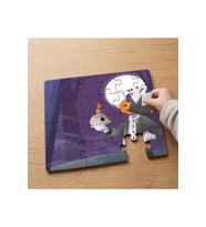 Dolunay - Cadılar Bayramı Tasarımlı 24 Parça Ahşap Çocuk Puzzle