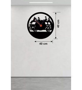 Fitness Motivasyon Tasarım Ahşap Duvar Saati - 40X40 Cm Sporcu Hediyesi