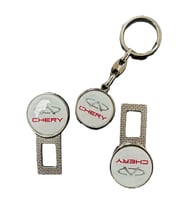 Chery Omada 5 Tiggo 7 Tiggo 8 Uyumlu İkaz Ses Metal Toka 2 Adet Anahtarlık 1 adet (Boş)