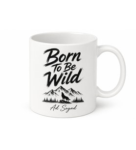 Born To Be Wild Yazılı Vahşi Doğmak Kahve Kupa Bardak Hediye