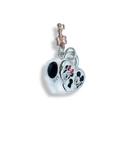 Mickey & Minnie Mouse Asma Kilitli Charm  925 Ayar Gümüş