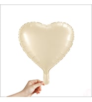 Kalp Folyo Balon, 45cm - Krem