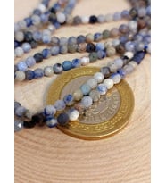 Sodalit Taşı YARIM Dizi 3mm (17cm uzunluğundadır) (41300)