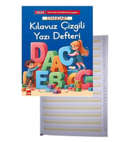 Yeni Müfradat Güzel Yazı Defteri A4 19x27 cm 24 Yaprak 1 Adet Standart Kılavuz Çizgili Yazı Defteri Satır Aralıklarına Uygun (Çok Renkli)