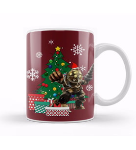 Big Daddy BioShock Around The Christmas Tree Kupa Bardak Porselen