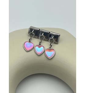 Çelik Silver Kalp Sallanrılı Nomi Charm - 25crm104