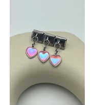 Çelik Silver Kalp Sallanrılı Nomi Charm - 25crm104