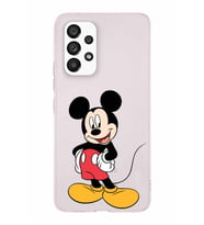 Samsung Galaxy A33  Kapak Mickey Mouse Tasarımlı Şeffaf Silikon Kılıf