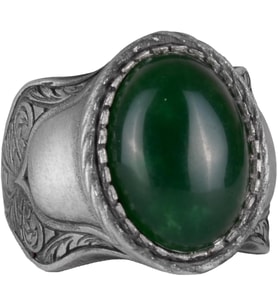 Doğal Taş Yüzük, 925 Ayar Gümüş Yüzük, (Jade)